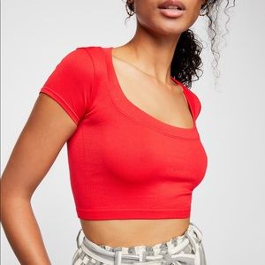 Free people cap sleeve scoop cami